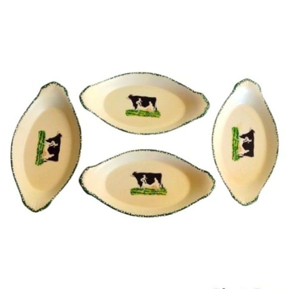 Vintage Other - Vintage Gryphonware Oval Au Gratin Casserole Baking Dish Set of 4 Farmhouse Cows